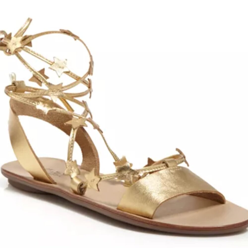 Loeffler Randall Women's Starla Leather Ankle Tie Sandals